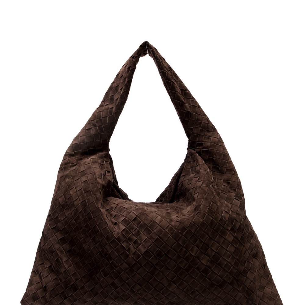 Bottega Veneta Intrecciato Suede Large Hop Bag
